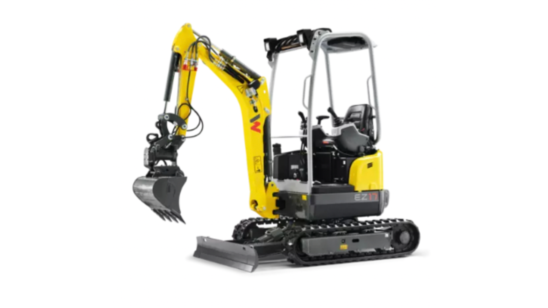 Mini-pelle Wacker Neuson EZ17 — Mini-pelle 1,7 t queue zéro thermique, maniable pour petits chantiers.