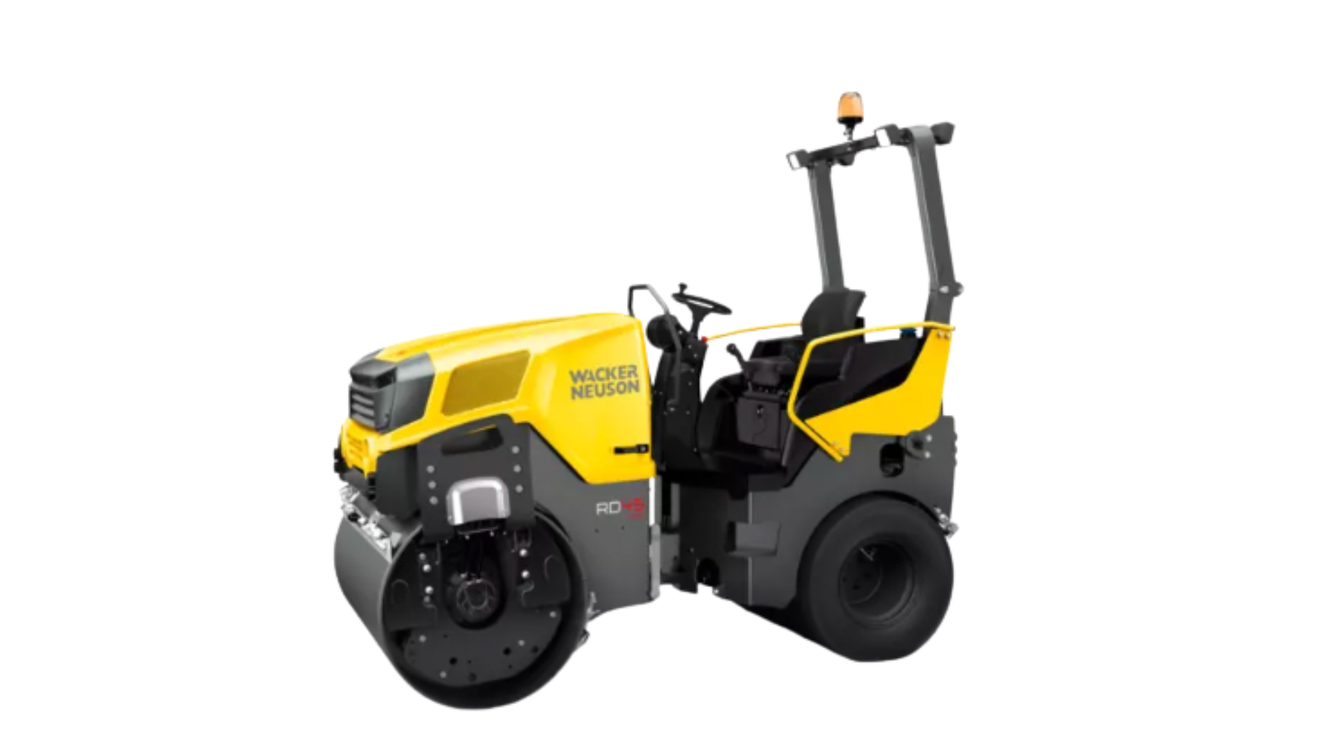 Rouleau tandem articulé Wacker Neuson RD45 — Rouleau tandem articulé 4,5 t, puissant pour chantiers de grande envergure.